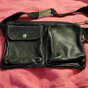 Roots leather fanny pack
